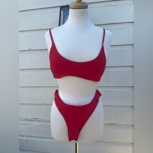 Sherry Dc swimwear. Color wine